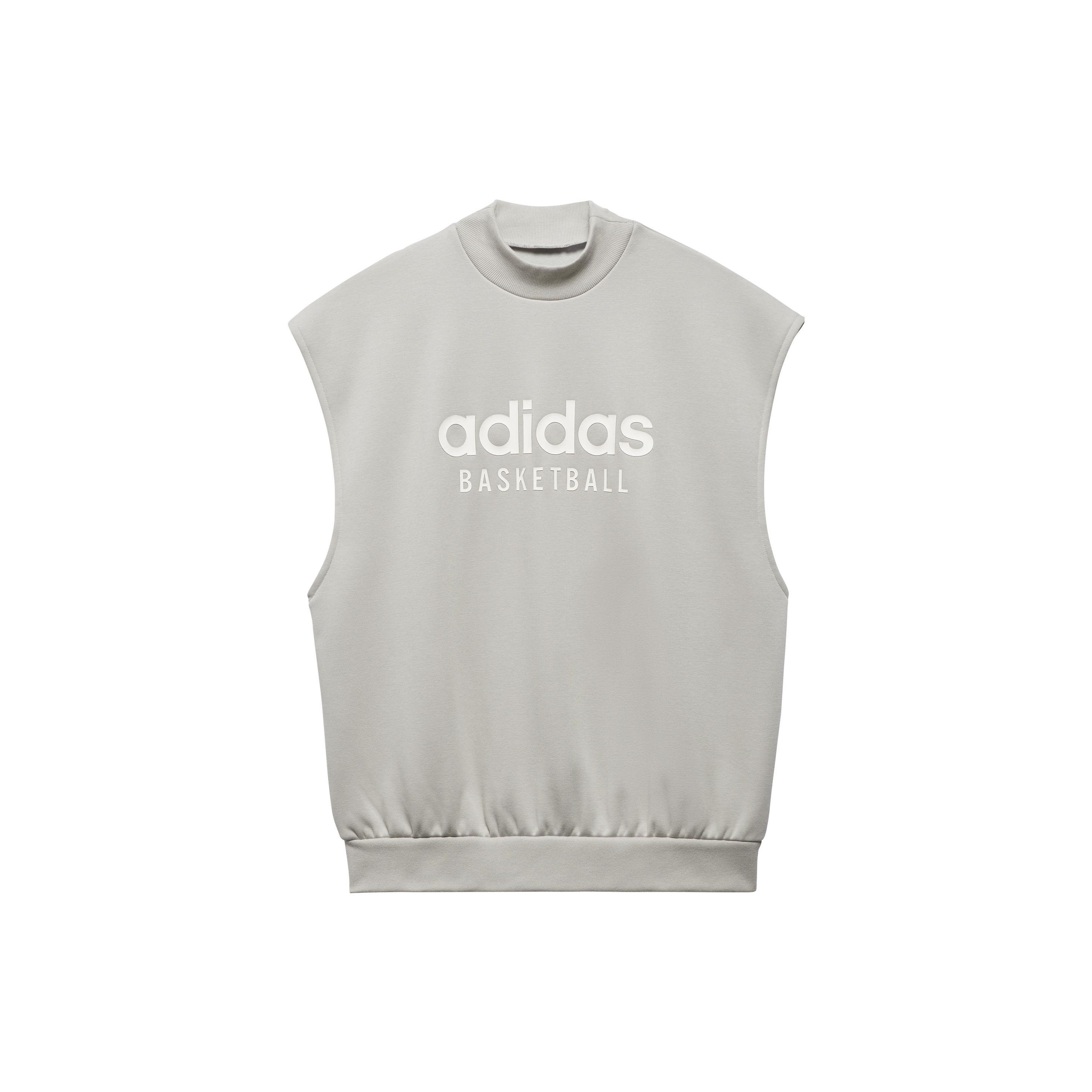adidas Basketball Sleeveless Sweatshirt Grey Men s IA3416 XS