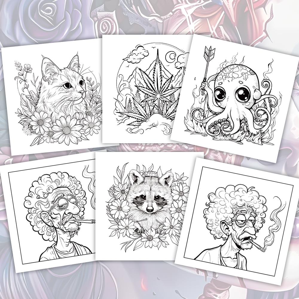 1pc,Teenagers coloring book,30 sheets different patterns 8.3x8.3''100gsm,is a Valentine's Day Easter Holiday Gift