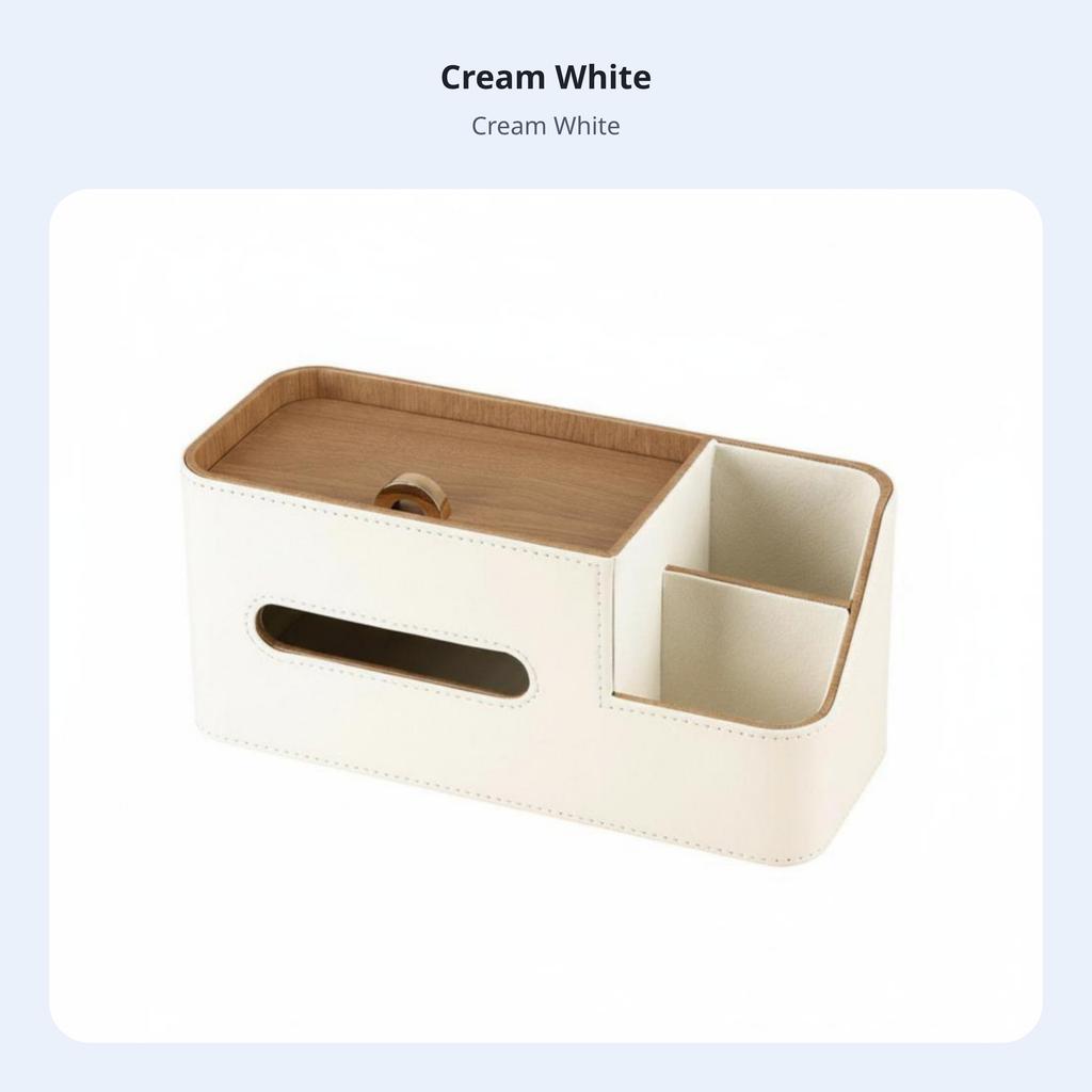 Multifunctional Tissue Box Organizer Long-Lasting Multifunctional Tissue Box Desktop Storage Holder Easy To Clean for Family