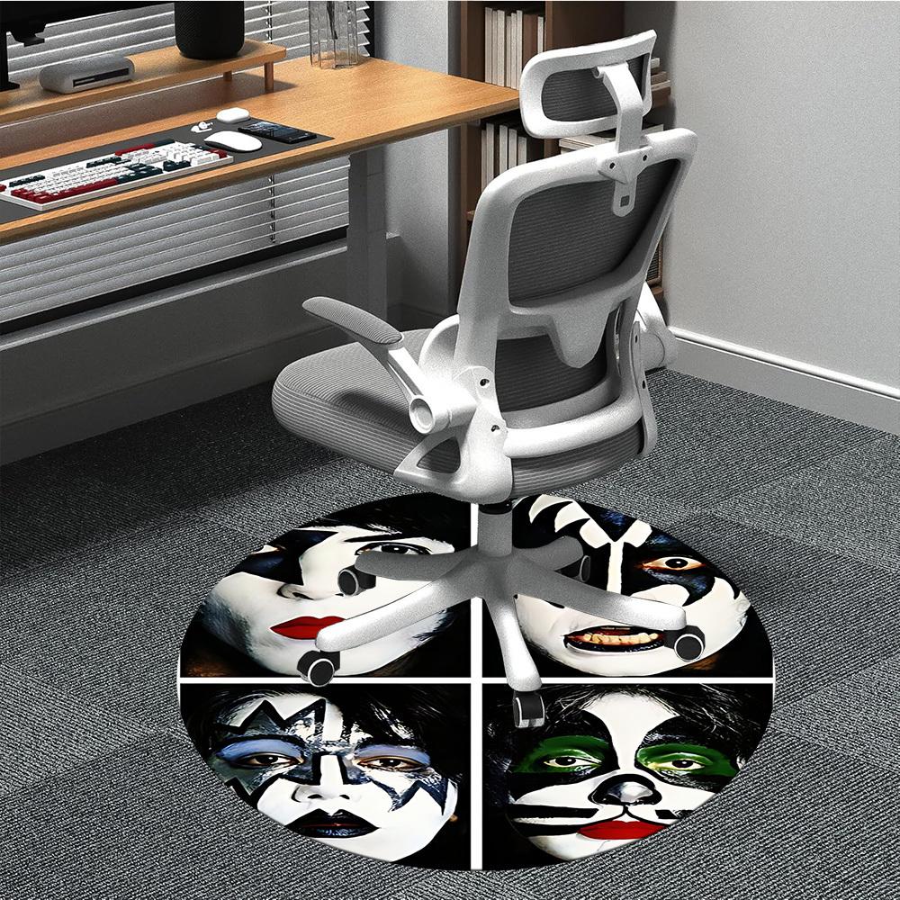 

1pc KISS Makeup Office Round Area Rug, Under Office Chairs Bedroom Living Room Home Decor, Room Deco, Available in Various Sizes271 80cm by 80cm