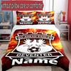 3pcs Duvet Cover Set (1*Duvet Cover + 2*Pillowcase, Without Core), Custom Name Go Ahead Eagles Pattern Bedding Set, Home Bedroom Decor Gift