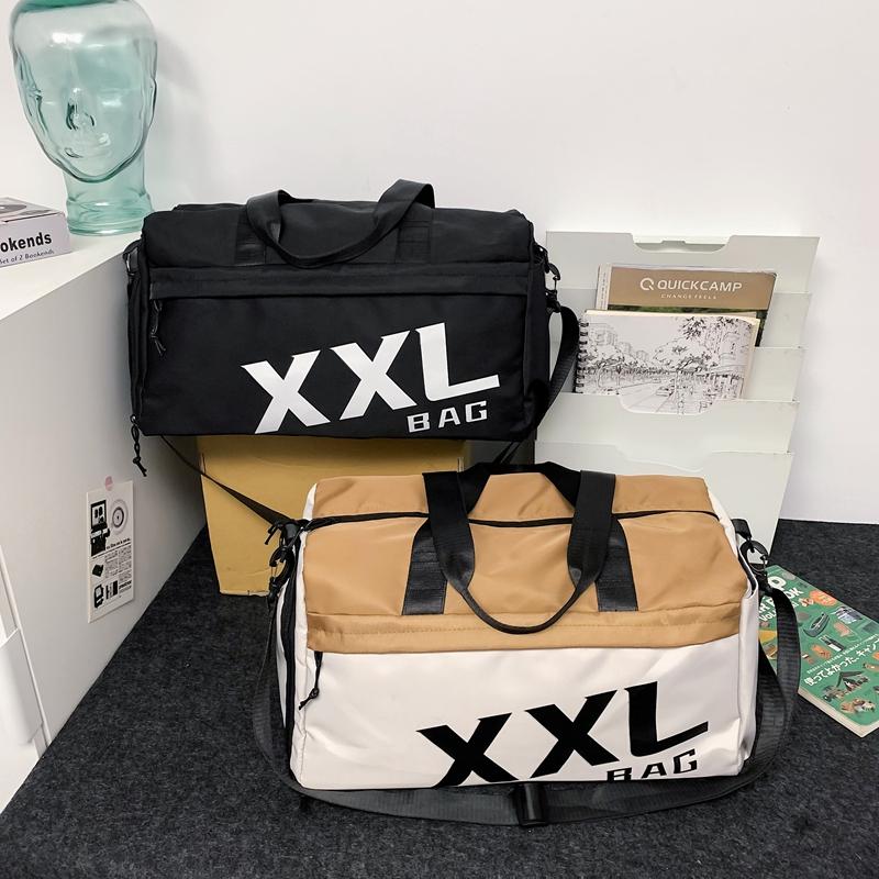 Cestovní taška na krátké vzdálenosti Velkokapacitní obchodní kabelka crossbody Fitness taška Sportovní taška se samostatnou suchou a mokrou přihrádkou Taška na jógu