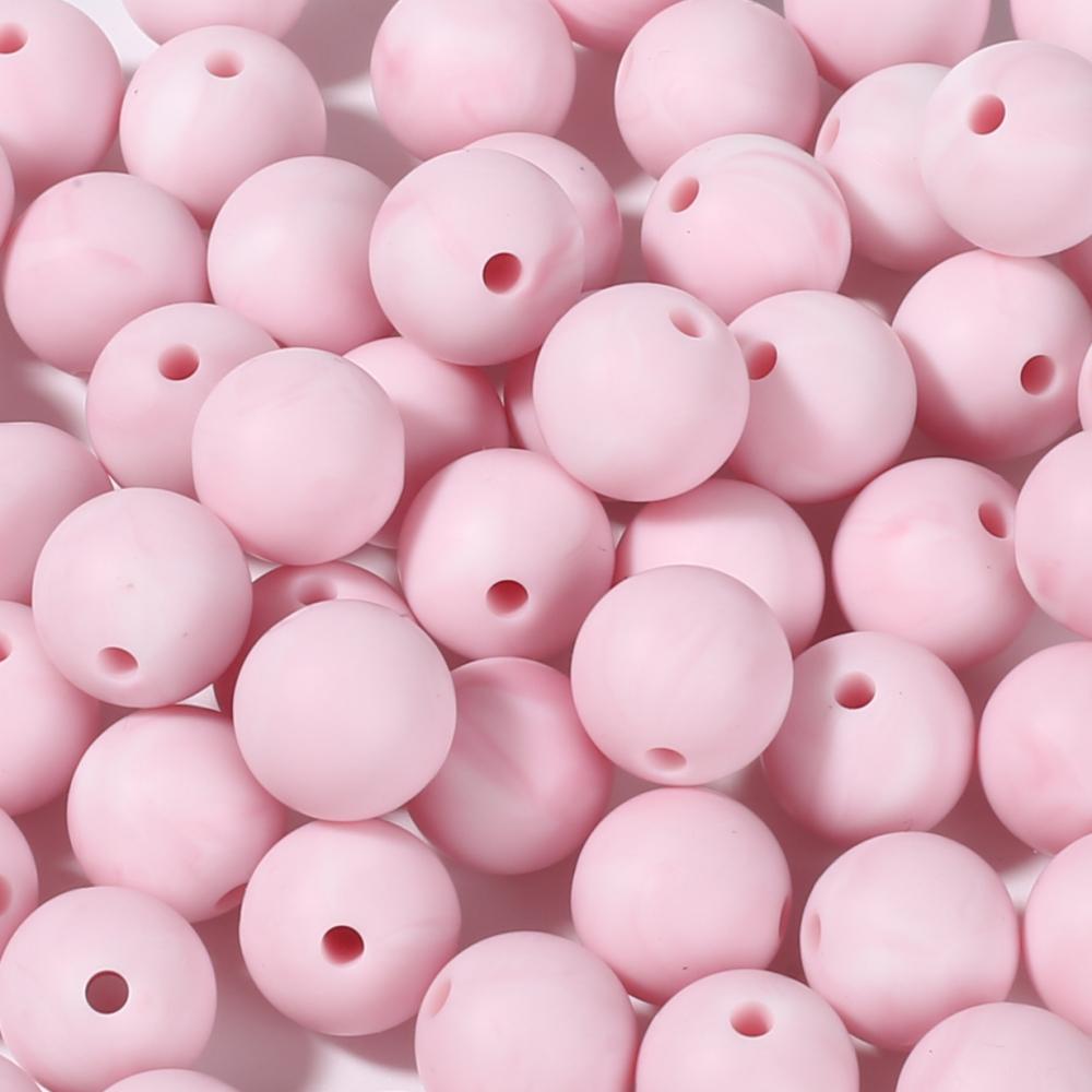50Pc 12mm 19Color Silicone Round Bead Food Grade Teether Chew Bead For Handmade Baby Pacifier Chain DIY Jewelry Making Accessory