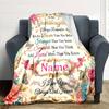 Granddaughter'S Inspirational Love Customize Your Name Blanket Warm Comfortable And Soft Blankets Are Suitable For Home Lunch Break Blanket Office