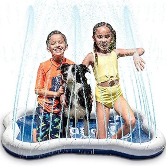 Buy Quapas Water Spray Mat Dog Paddling Pool Water Spray Sprinkler