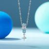 WOSTU 925 Sterling Silver Blue Planet Charms Pendant Star Stopper Beads Fit Original Bracelet Neckalce Girl Birthday DIY Gift