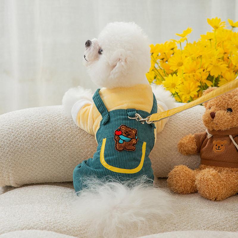 Autumn and winter dog clothes can lead the bear Teddy Bigbear Pomeranian cat Schnauzer small dog pet clothing
