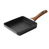 Tamagoyaki Pan Prevent Stick Mini Japanese Omelette Pan Breakfast Flat Pan for Kitchen Accessories Black 15x18cm
