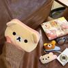 Cute Rilakkuma Anime Coin Purse Cartoon Makeup Organizer Storage Bag Kawaii Bear Plush Bag Cosmetic Bags Girls Toys Gifts