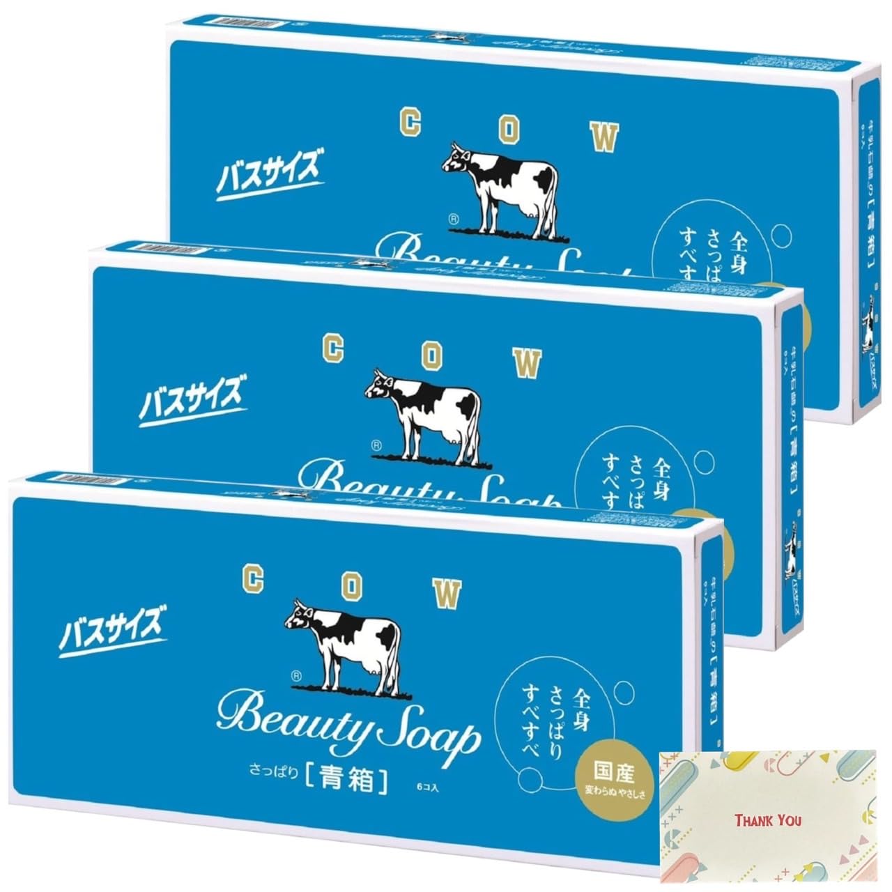 

Kunutonn Мыло Cow Brand Синяя коробка Большой размер 130 г x 6 шт. Мыло с цветочным ароматом Оригинальный логотип Очищение Очищающий бальзам для лица Твердое мыло Твердое мыло из 3 синий