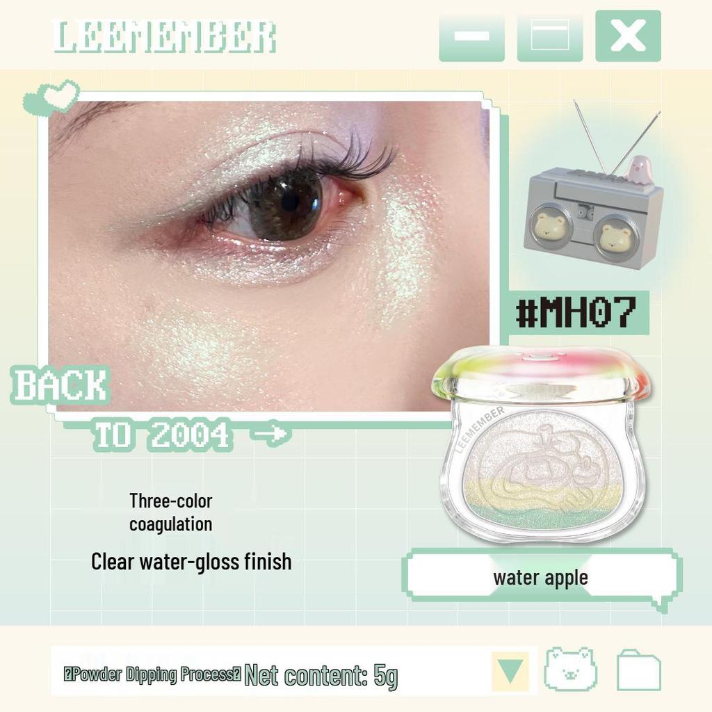 Fruit Punch Litchi Single Eyeshadow & Multi-Use Highlight Powder: Lemon Bear Dreamcore Edition