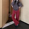 Women's Early Autumn Mid-Rise Drawstring Wide-Leg Sweatpants