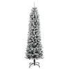 Vidaxl Sztuczna Choinka Z 300 Lampkami Led, Ośnieżona, 180 Cm