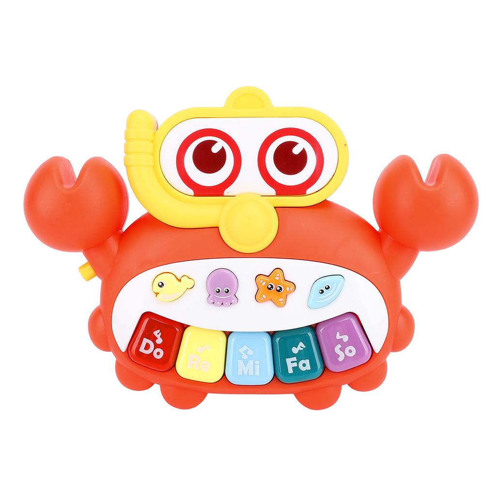 Leuchtendes Baby Klavier Spielzeug Multifunktionales Früherziehungs Krabbenförmiges Säuglingstastaturspielzeug für Baby