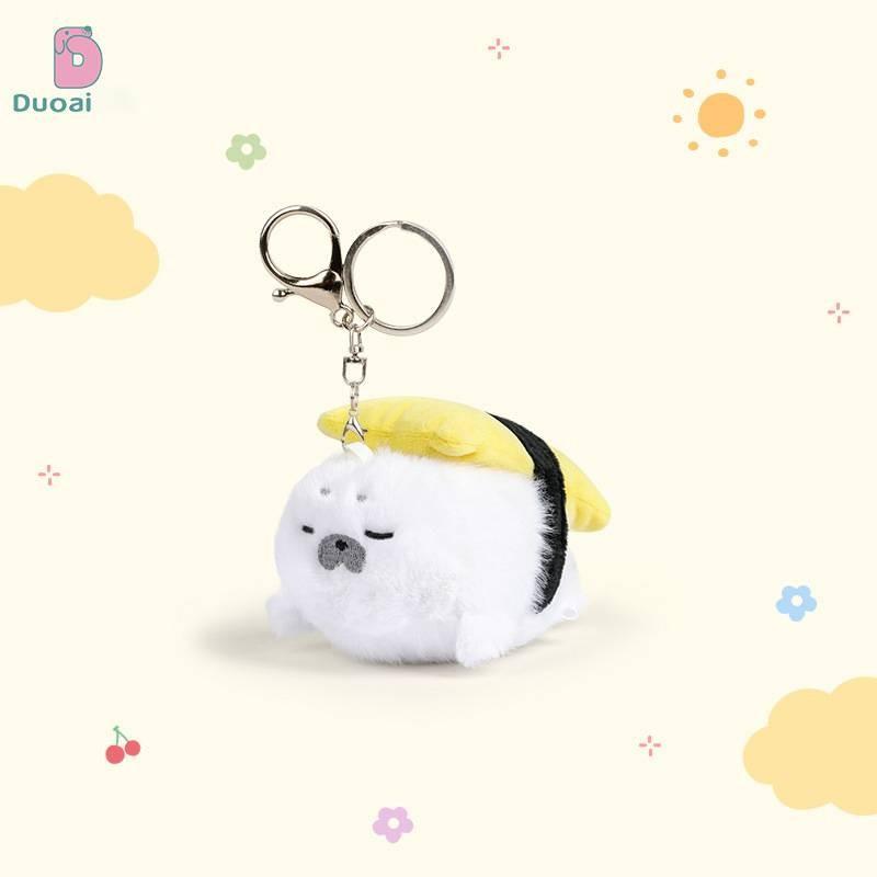 Sushi Soft Otter Plush Toy Keychain For Bag Decor Gift For Enthusiasts Animal