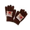 Guantes Infantiles Coreanos Nuevos de Invierno Ins Dibujos Animados Dedos Divididos Cálidos de Punto Cinco Dedos Guantes de Moda para Niños y Niñas
