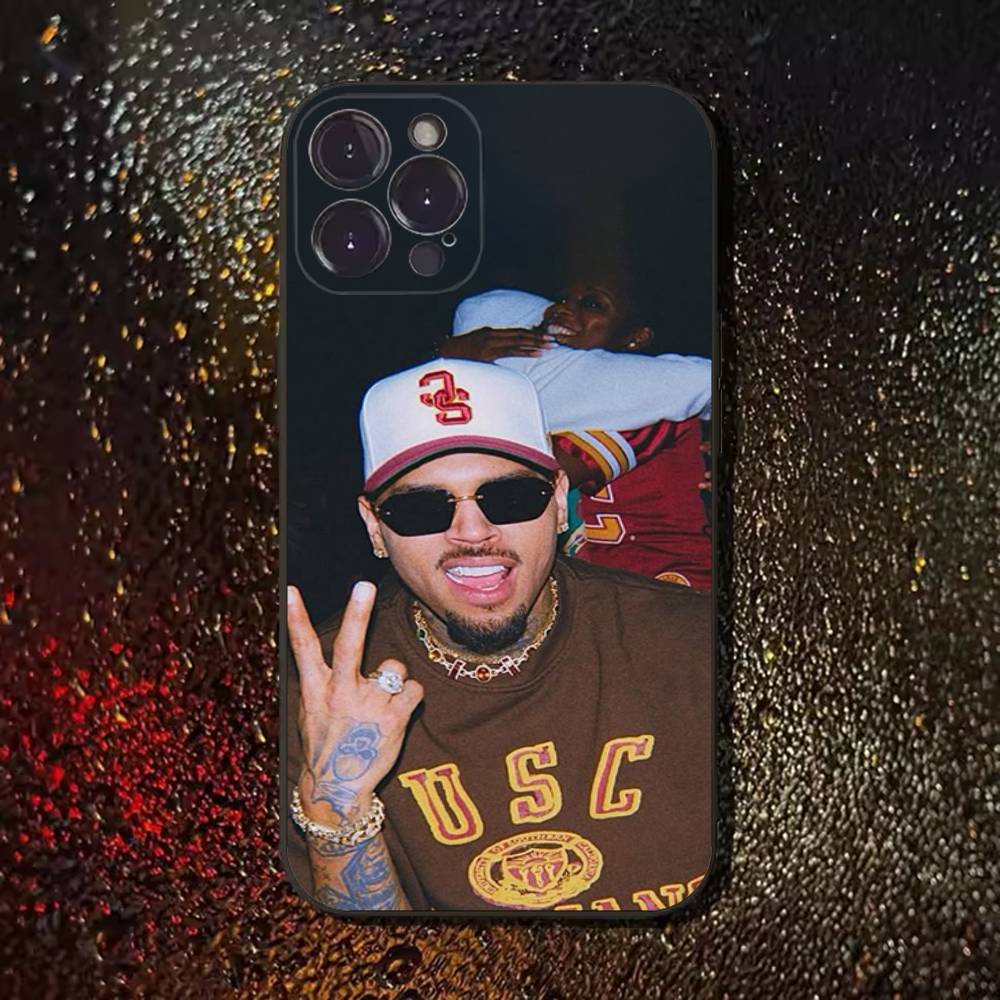 

C-Chris Brown Album Phone Case For iPhone 17,16,15,14,13,12,11 Plus,Pro Max,XS,X,XR,SE,Mini,8,7,Soft Silicone Black Cover iPhone15