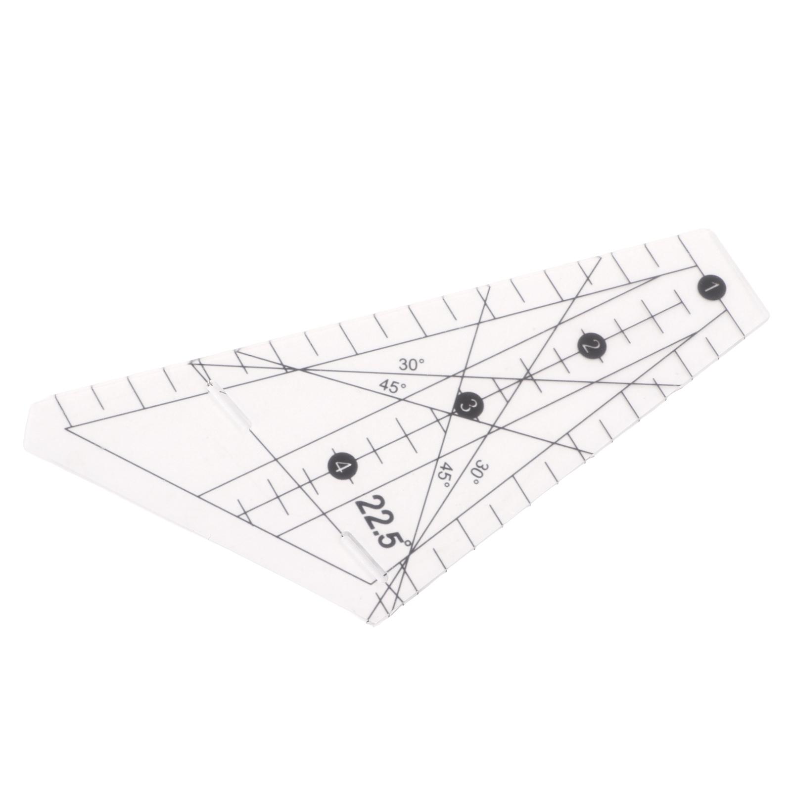 

Линейка для квилтинга 22,5 градуса, прорезной дизайн, прозрачный пластик, инструмент портного для шитья, сделай сам
