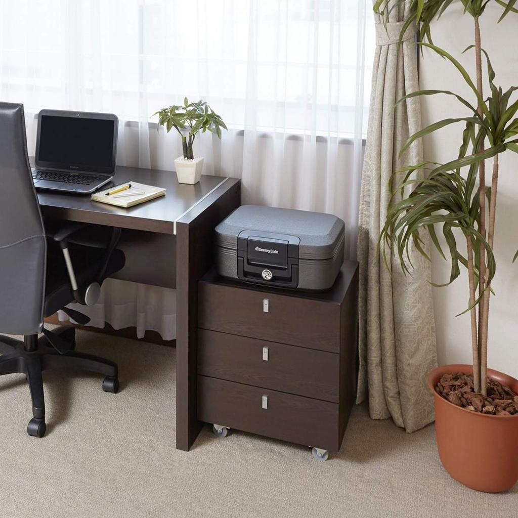 SENTRY Home ETL Certified UL Certified Storage Box with A4 Tubular CHW20201 Safe, 72-Hour Waterproof, 30-Minute Fireproof, 7.8L Carry-On Key, Size,