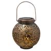 Powered Wrought Outdoor with Hollow Cutout Light Projection for Garden Patio Decor