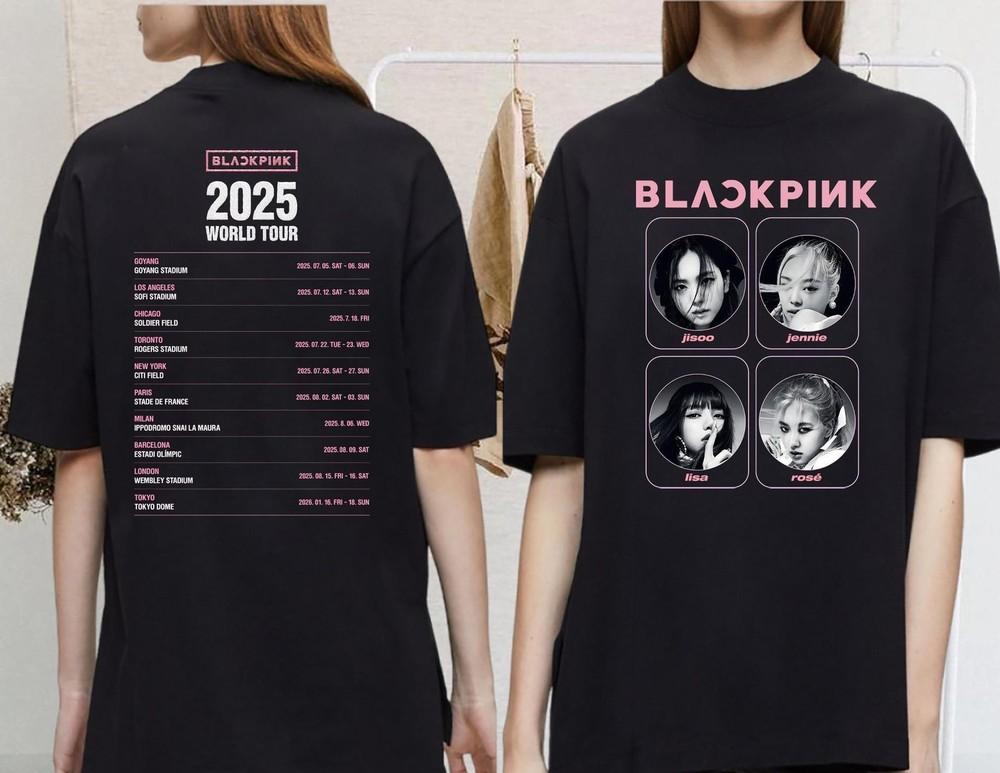 Graphic Black Pink Shirt Black Pink World Tour 2025 Shirt Blink Fans Unisex T-Shirt M