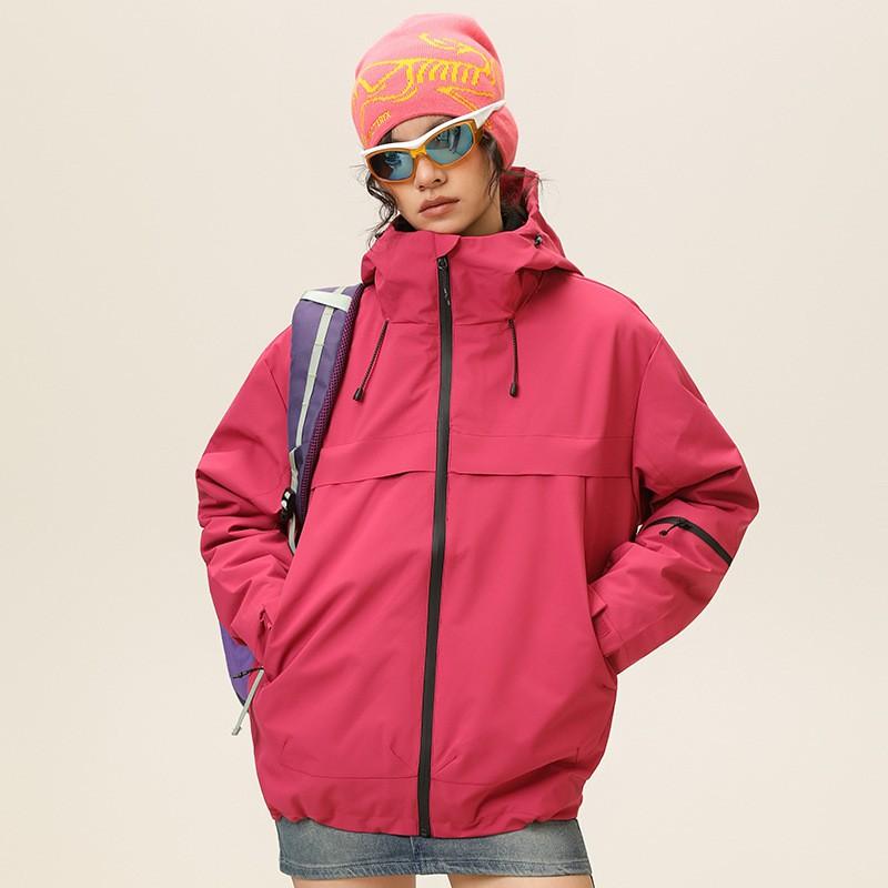 Unisex Outdoor Hiking Jacket With Removable Hood Windproof Breathable Waterproof Shell Winter Trekking Mountaineering