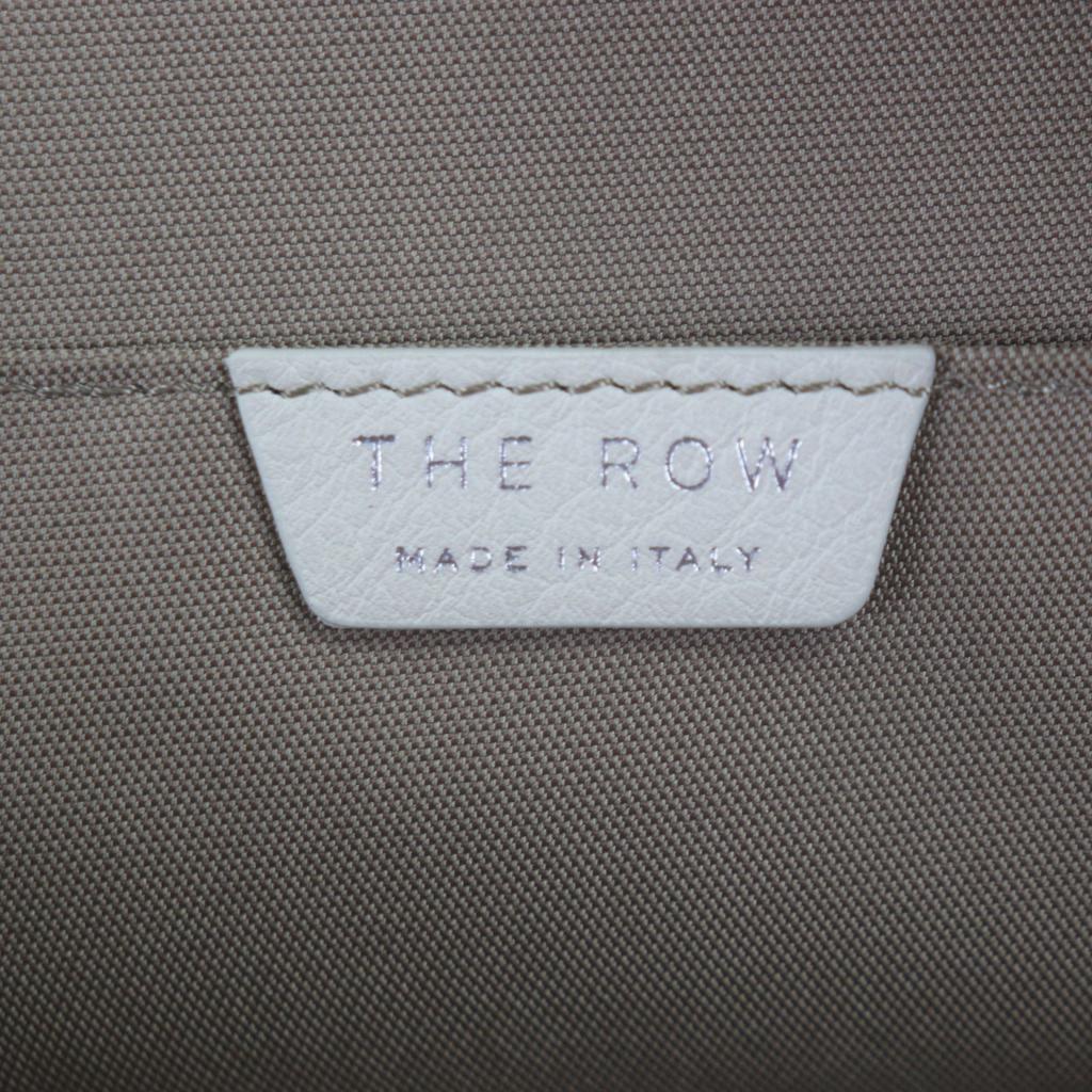 Excellent THE ROW Clutch bag logo pouch Ivory leather mens Used