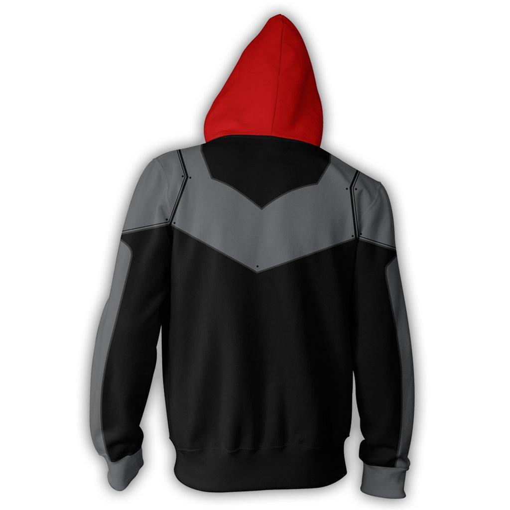 Men 3D Printed Nightwing/Robin Cosplay Costyime Hoodies Fancy Zipper Sweatshirt Halloween Casual Outerwear Hoodies Coat