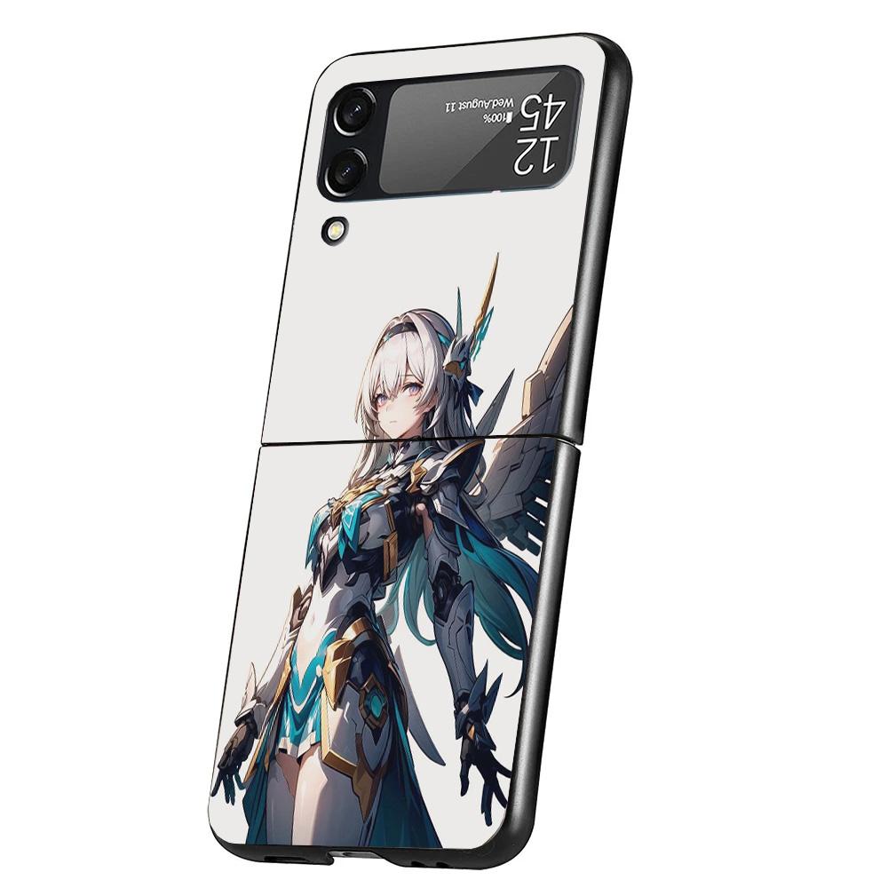 Honkai Star Rail Firefly Cover Phone Case For Samsung Galaxy Z Flip 7 6 5 4 3 5G Flip7 Flip6 Flip5 Flip4 Flip3 Black Fundas Shel