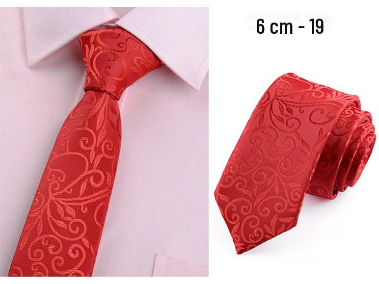 Men's Korean Style Polyester 6cm Business Ties