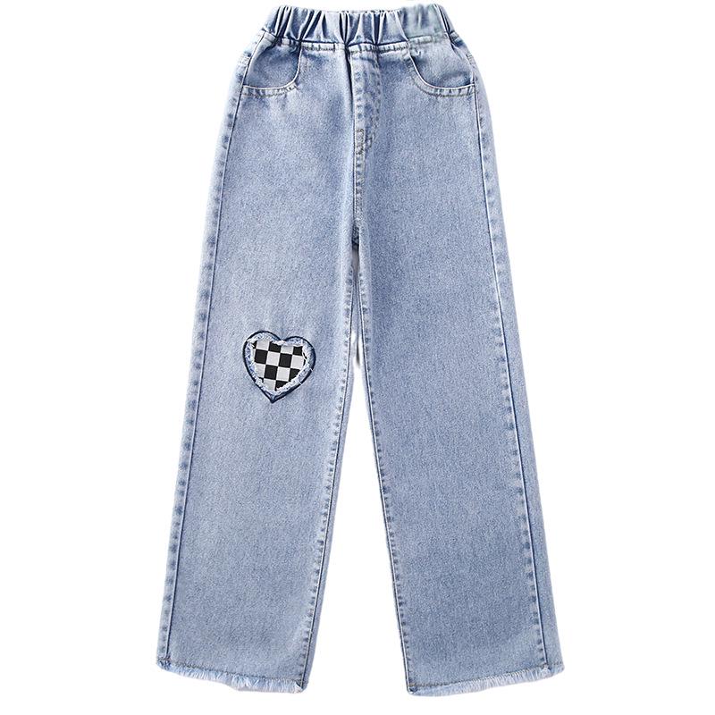 Weite Mädchen-Jeans - Trendige gerade Hosen für Kinder, Frühling/Herbst 2023