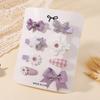 8Pcs/Set Girls Lovely Barrette Hairclips Sweet Bowknot Minni Hair Clips for Girls Fresh Hair Accessories Gift