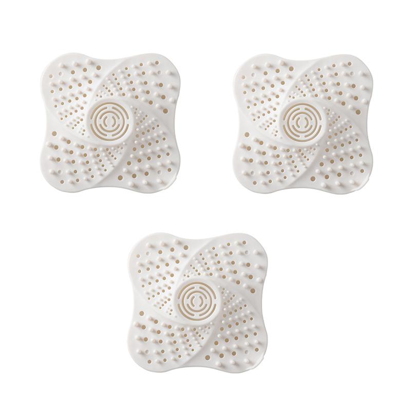 3PCS Kitchen Hair Sink Filter Silicone Anti-blocking Bathtub Stopper Bathroom Floor Drain Shower Sink Household Strainer Tool