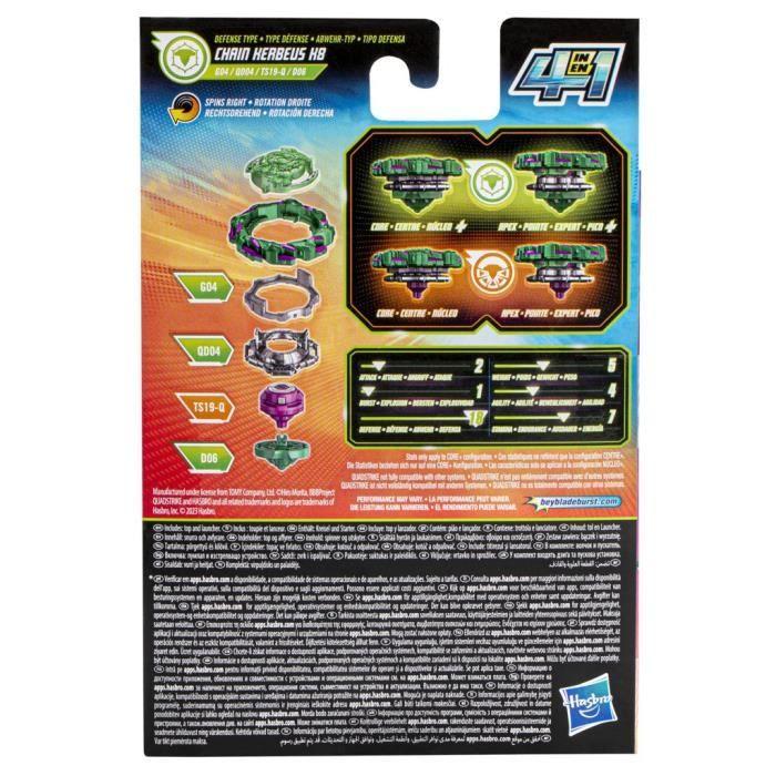 Beyblade Burst QuadStrike - BEYBLADE - Startovní balíček Chain Kerbeus K8 - Modrý - Obrana/Výdrž