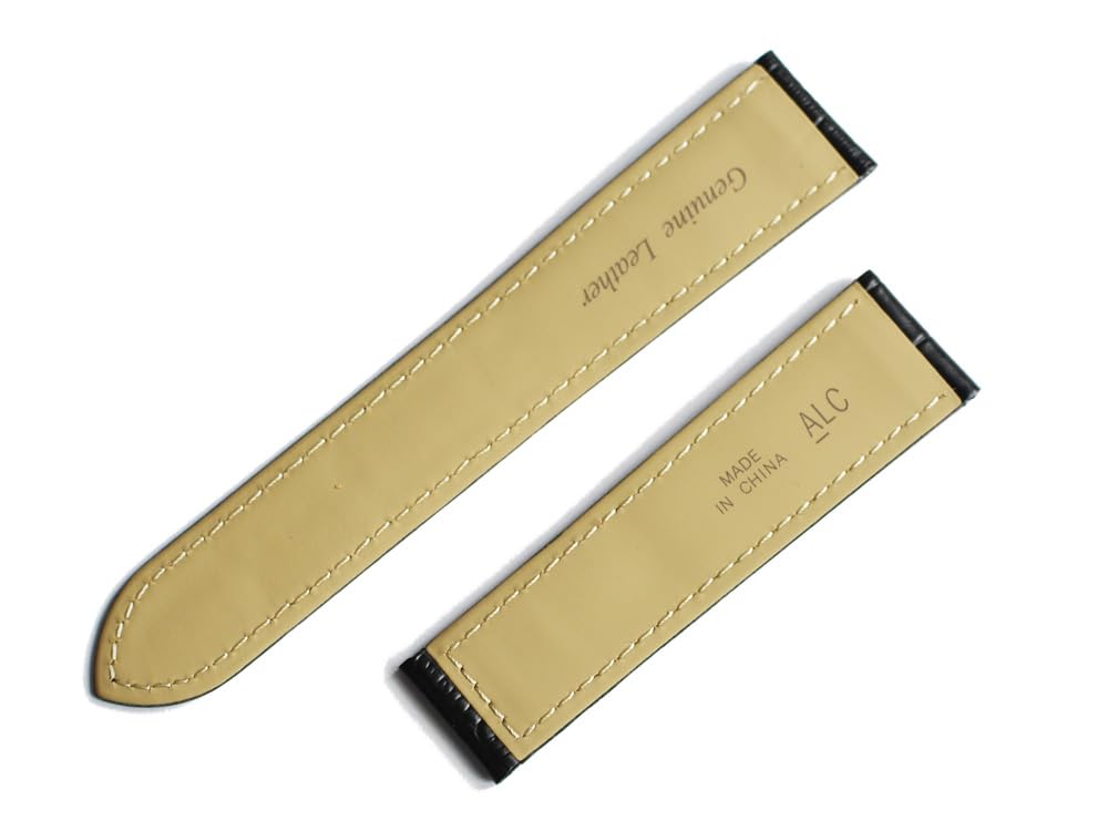 King Cartier Compatible Tank Black Embossed Crocodile Aftermarket [Import Original] D-Buckle Strap, Leather, 16mm,