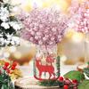 5Pcs Glitter Artificial Pine Plants Solid Color Fake Plants  Wedding Holidays Decor