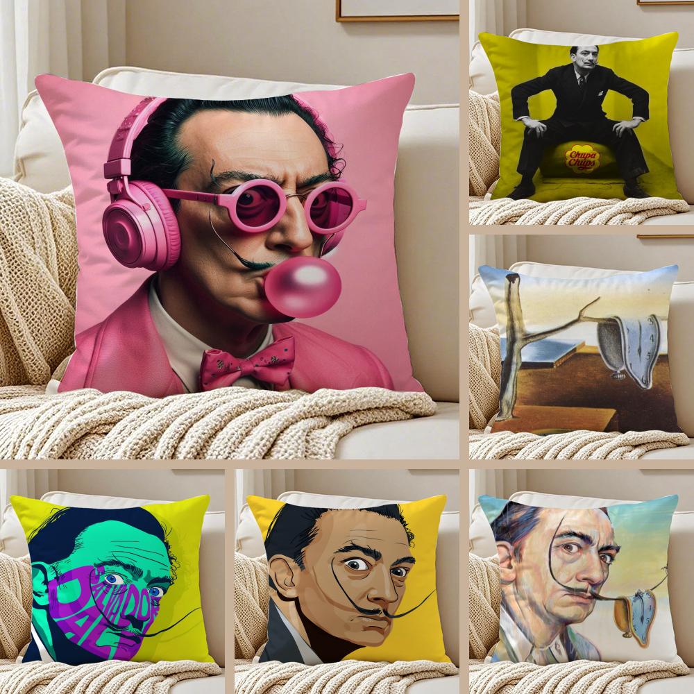 SSalvador Pop Art Cushion Cover Pillowcase Antidustmite Living Room Sofa Decor Cushion Room