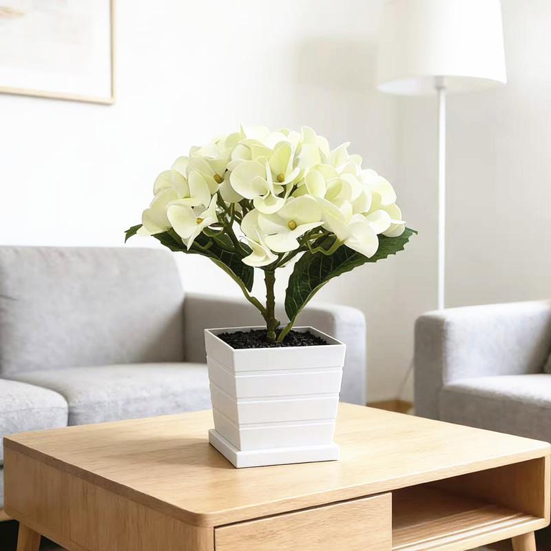 Artificial Hydrangea Flower Plant With Realistic Touch For Home Decor And Wedding Centerpieces