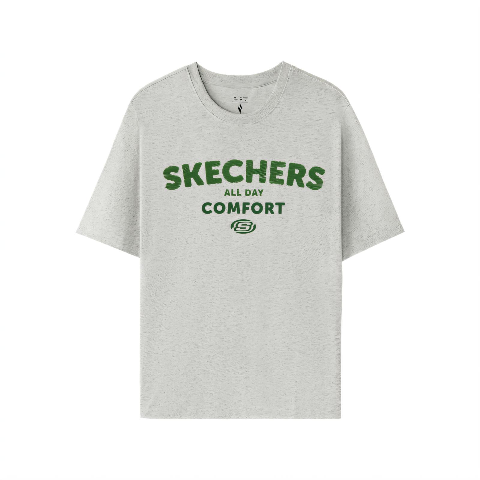 Skechers Fashion Series Comfortable Skin-Friendly Versatile Stylish Short Sleeve T-Shirt Unisex Tops L225U156-0248 M