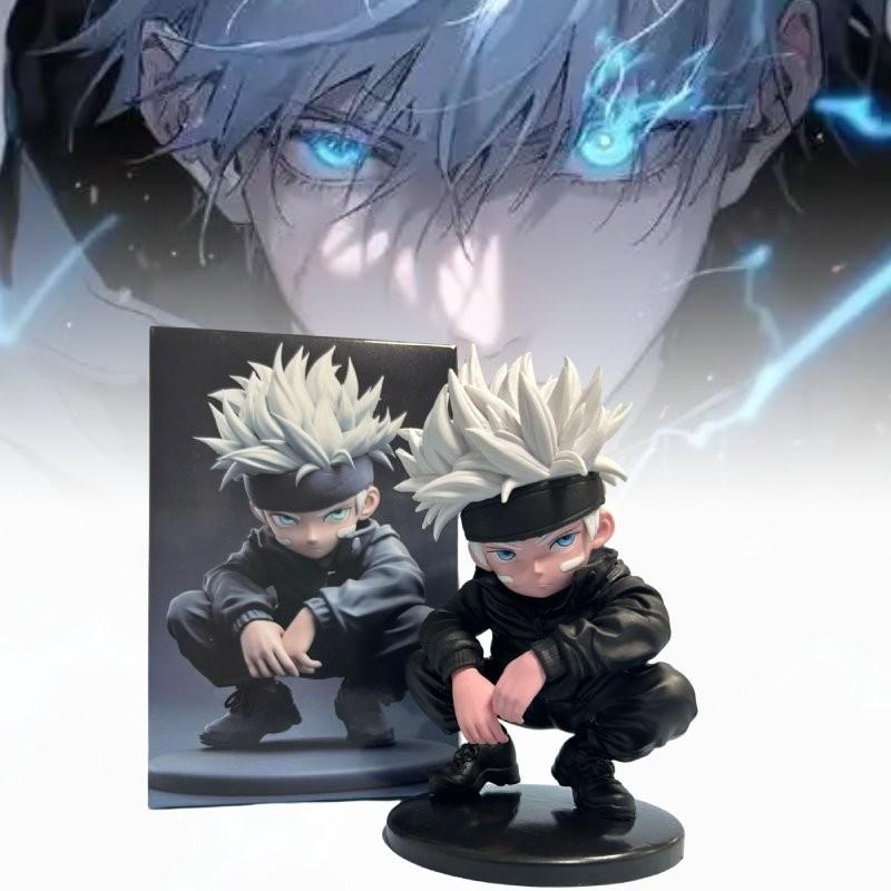 Adorable Sitting Gojo Satoru Pvc Figure 16cm Quality Anime Jujutsu Kaisen Decor