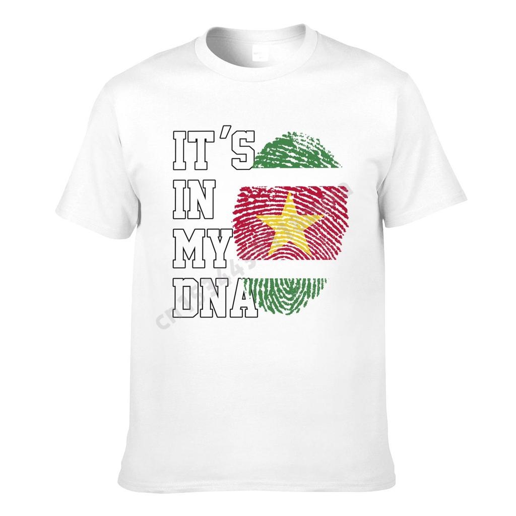Suriname Flag Surinames Country Map ITS IN MY DNA Men Women Tshirt Boys Tees T Shirt Hip Hop Tshirts XS5XL 100 Cotton