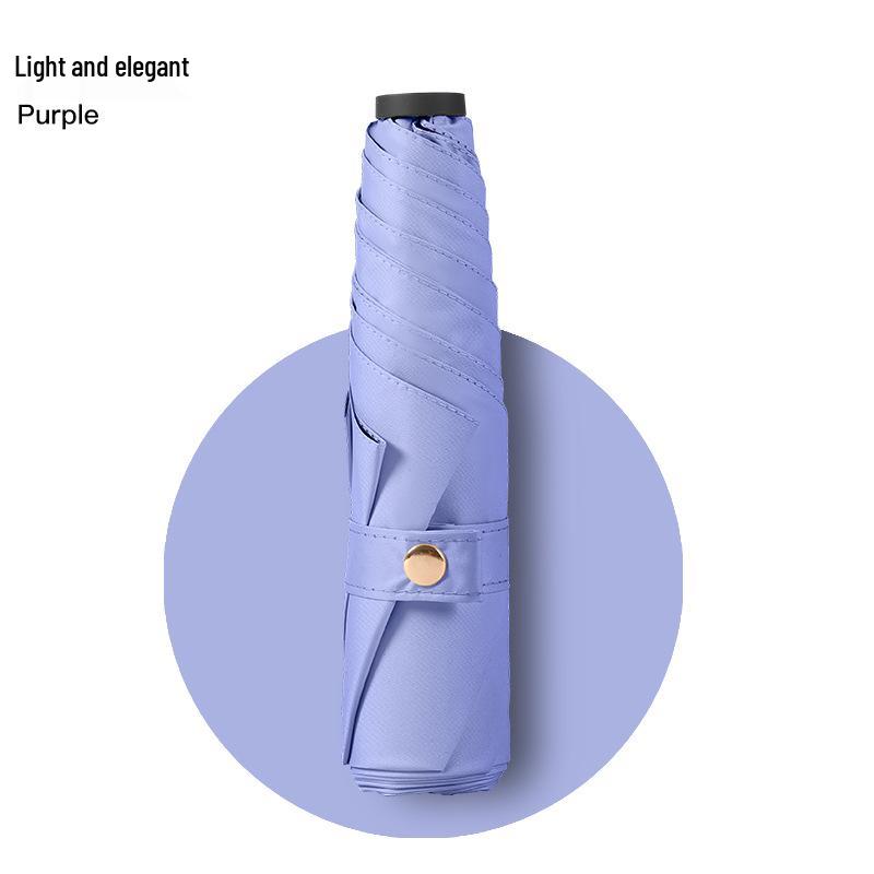 Wind-Resistant Auto-Fold Umbrella with UV Protection and Black Coating