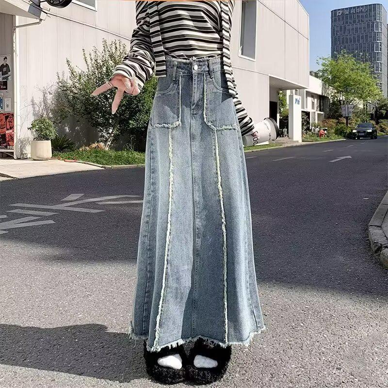 Women's High-Waisted Denim Fishtail Midi Skirt - Spring/Summer 2026 Collection