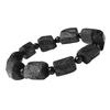 Natural Black Tourmaline Bracelet | Raw Crystal Energy Protection | EMF Radiation Shield | Grounding Healing Stone | Chakra Balancing Jewelry