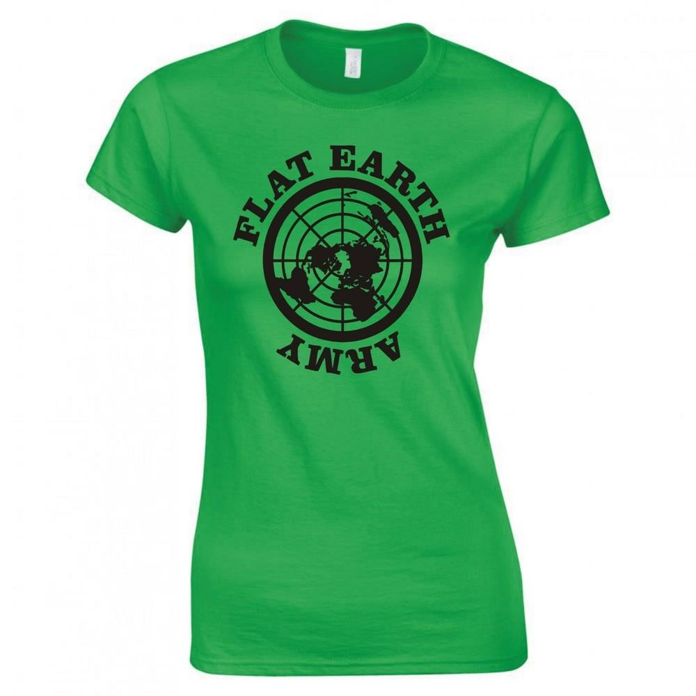 Funny Flat Earth Army Skinny Fit TShirt
