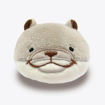 Morisaka Global Mochi Kawaii Face Plush 5 X 2 X 4 Mochi Badge, Gray, Cm, Animal, Soothing, Cute, Series, MOKB-0080KG