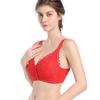 New Wavy Lace Front Buckle Underwear Women's Setting Cup Adjustable Shoulder Strap No Steel Ring Large Size Text