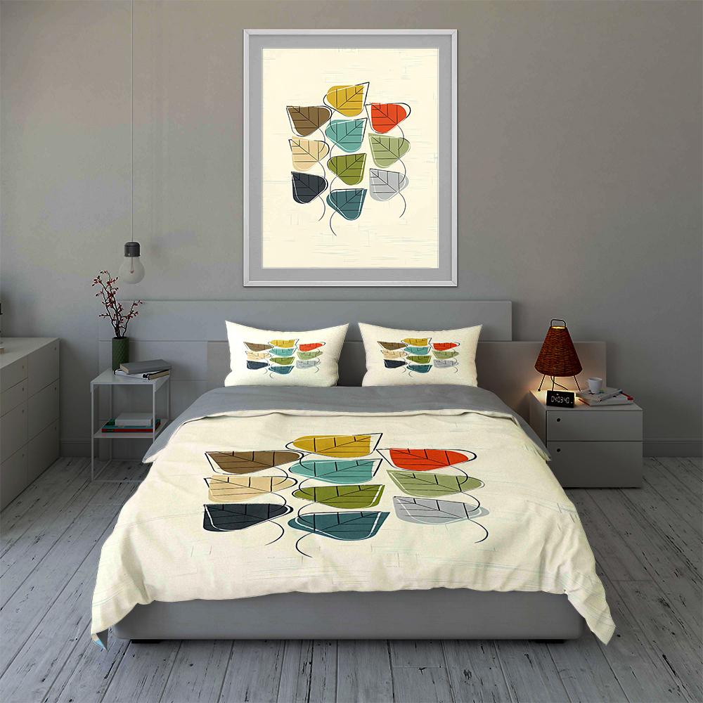Multicolored Leaf Pattern. Bedding Duvet Cover Sets Duvet Covers Pillowcases Gifts (1 * Duvet Cover 2 * Pillowcases, Without Duvet Insert)