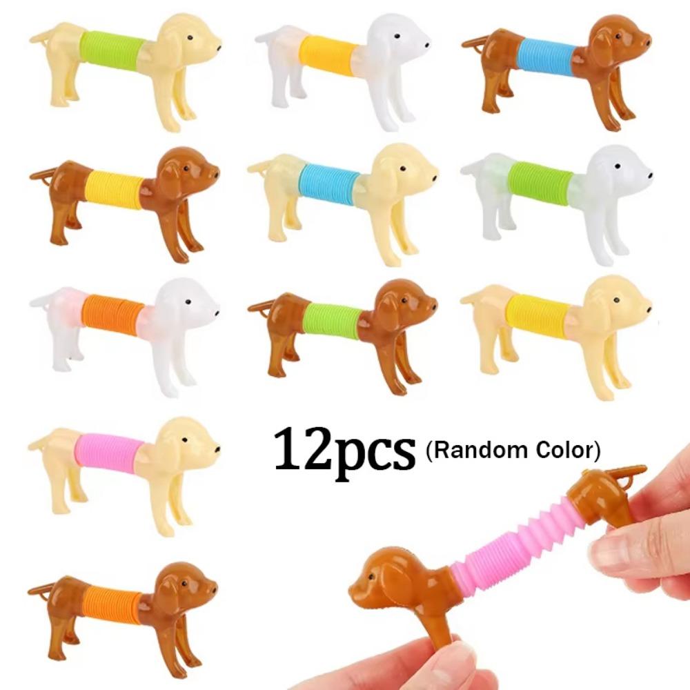 12Pcs Versatile Styling Stretchable Dog Toy Random Color Puppy Stress Relieving Toy Gift