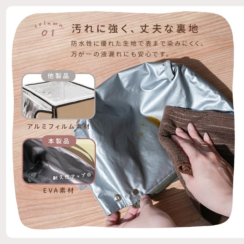 Small, Compact, Water-repellent, and Insulated Lunch Bag with Ice Pack Pocket. Stylish and Simple, This Lunch Bag Is Perfect for Adults and Children,